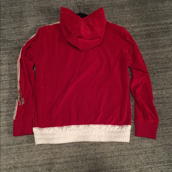 NWOT Gucci Men’s Dragon Velvet Hoodie Red Size L - Picture 2 of 3